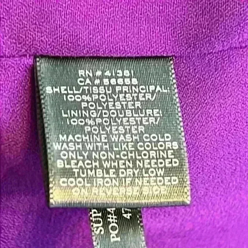 Lauren Ralph Lauren Sheath Dress Women’s 8 Purple Keyhole Sleeveless - Picture 4 of 8